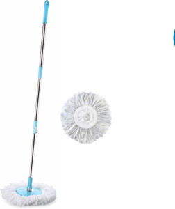 Flipkart SmartBuy Mop Stick Blue Mop Head