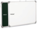 Flipkart SmartBuy Non Magnetic 3x4 Ft. Double Sided Whiteboard | Front Dry Erase Marker & Reverse Chalk Board | Glossy Surface |Robust Aluminum Frame|(120x90 Cms) Whiteboards
