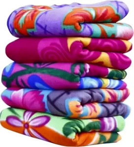 flipkart smartbuy printed double fleece blanket for  ac room woollen blend print 31