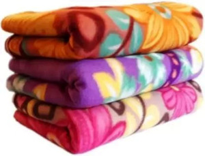 flipkart smartbuy printed double fleece blanket for  ac room woollen blend print 9