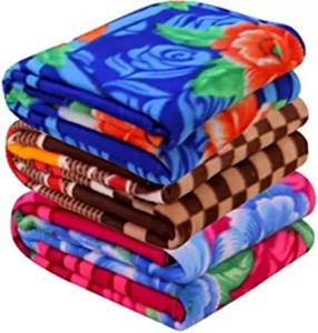 flipkart smartbuy printed single fleece blanket for  ac room woollen blend multi 9