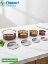 Flipkart SmartBuy Stainless Steel Color Cook And Serve Set -4pc Cookware Set Induction Bottom Cookware Set (Stainless Steel, 8 - Piece)