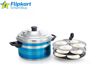 flipkart smartbuy stainless steel color idli maker 12 idlies induction  standard idli maker 3 plates 11 idlis 