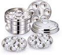 Flipkart SmartBuy Stainless Steel Idly Panai/Steamer/Maker with 4 Idly Plates Steams 24 Idlies Induction & Standard Idli Maker (4 Plates, 24 Idlis )