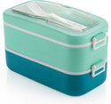 Flipkart SmartBuy Ultimate 2 Compartment Bentobox 2 Containers Plastic School Lunch Box (1400 ml)