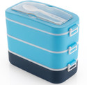 Flipkart SmartBuy Ultimate 3 Compartment Bentobox 3 Containers Plastic School Lunch Box (2100 ml)
