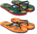 Flipperz Women Womens Comfort Stylish colorful Printed Flip Flops combo (Pack Of 2 pairs) Slippers