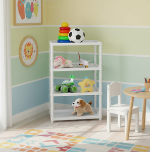 FLIPZON Multipurpose 4 Plastic Shelf Storage Rack