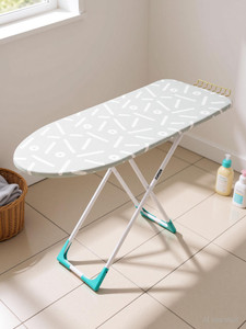 flipzon wooden turbo ironing boardtable with iron holder 122 x 45cm ironing board