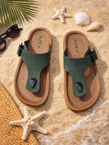 FLITE Men Slippers Brown Green 8