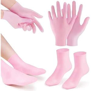 flixify silicon heel socks amp hand gloves for crack spa gel socks for women and men feet protector crack heel repair socks with moisturizing natural oil and vitamin e repair dry