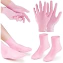 FLIXIFY Silicon Heel Socks &amp; Hand Gloves for Crack Spa Gel Socks for Women and Men, Feet Protector Crack Heel Repair Socks with Moisturizing Natural Oil and Vitamin E Repair Dry