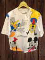 FLK Printed Men Polo Neck White Multicolor