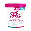 Flo - Organic Cotton Tampons for Women - 16 Pack (8 Regular, 8 Super) - Leak Proof - No Synthetic Fibers, Chlorine Bleach, or Added Dyes - Non-Applicator - Feminine Care - Vegan & Cruelty Free