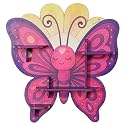 31-Inch Butterfly Wall Display Shelf, Decorative Animal Wall Art for Kids Room, Small Shelves for Keepsakes, Toys and Favorite Books