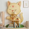 Cat Large Kids Bookshelf Organizer - 47" Tall Wooden Book Shelf for Kids Rooms - Kid Bookshelf for Nursery Shelving, Playroom Organization And Storage, Kid Room Decor or Nursery Bookcase Toy Shelf