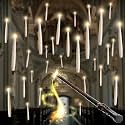 JOIONE Floating Candles with Wand, 12Pcs Ivory Hanging Candle for Halloween