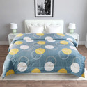 Floating Dreams Cotton King Sized Bedding Set (Yell, Combo of 4, King Size Double Bedsheet + 2 Pillow Cover + 1 AC Comforter)