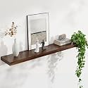 Floating Shelves for Wall, USA-Sourced Walnut Wood 48 Inch Long Wall Shelves, Natural Wooden Wall Mounted Picture Ledge Shelf, Nursery Book Storage Shelf Kids Bookshelf, Display Shelf for Bathroom