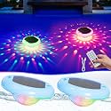 Floating Solar Pool Lights, 2 Pack, 6.7 Inch, 13 RGB Colors