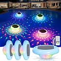 Floating Solar Pool Lights, 4 Pack, 6.7 Inch, 13 RGB Colors