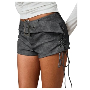 Floerns Womens Faux Leather Lace Up Side