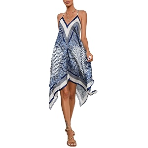 Floerns Womens Paisley Print Sleeveless Cami Dress