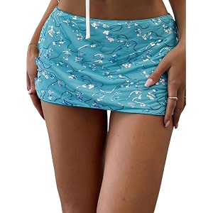 Floerns Womens Sequin Low Waist Mini Skorts