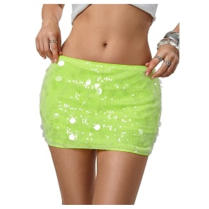 Floerns Womens Sequin Low Waist Mini Skorts