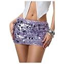 Floerns Women39s Sequin Low Waist Mini Skorts