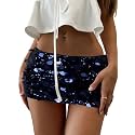 Floerns Women39s Sequin Low Waist Mini Skorts