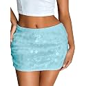 Floerns Women39s Sequin Low Waist Mini Skorts