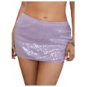 Floerns Women39s Sequin Low Waist Mini Skorts