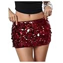 Floerns Women39s Sequin Low Waist Mini Skorts