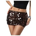 Floerns Women39s Sequin Low Waist Mini Skorts