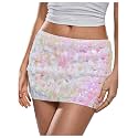 Floerns Women39s Sequin Low Waist Mini Skorts