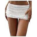 Floerns Women39s Sequin Low Waist Mini Skorts