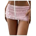 Floerns Women39s Sequin Low Waist Mini Skorts