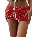 Floerns Women39s Sequin Low Waist Mini Skorts