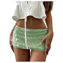 Floerns Women39s Sequin Low Waist Mini Skorts