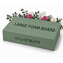 FLOFARE Floral Foam Base 12" L x 10" W x 3" H, Large Floral Foam Block for Fresh and Artificial Flower Arrangement Supplies for Arts, Crafts, Office Decor, Home Decor, Wedding Decor and Party