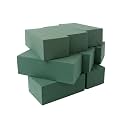FLOFARE Pack of 8, Dry and Wet Floral Foam Blocks for Fresh and Artificial Flowers, Each (7.8” L x 3.5” W x 2.4” H), for Wedding, Birthdays, Home, Office and Garden Decorations