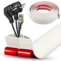 Floor Cord Cover Cable Cavity Self Adhesive Cord Hider Floor Floor Cable Management Power Cord Protector Floor Electric Cord Covers for Offices, Gym, Exhibitions (Beige, 2.36" x 10')