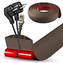 Floor Cord Cover Cable Cavity Self Adhesive Cord Hider Floor Floor Cable Management Power Cord Protector Floor Electric Cord Covers for Offices, Gym, Exhibitions (CoffeeBrown, 2.36" x 10')