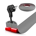 Floor Cord Cover Self Adhesive Cord Hider,20FT Cable Management, Extension Strip Protector for Wires, Prevent Cable Trips for Offices, Gyms, Exhibitions Cavity:0.39"(W) x 0.27"(H) Gray