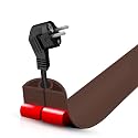Floor Cord Cover Self Adhesive Cord Hider,3.3FT Cable Management, Extension Strip Protector for Wires, Prevent Cable Trips for Offices, Gyms, Exhibitions Cavity:0.3"(W) x 0.28"(H) Coffee
