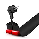 Floor Cord Cover Self Adhesive Cord Hider,3.3FT Cable Management, Extension Strip Protector for Wires, Prevent Cable Trips for Offices, Gyms, Exhibitions Cavity:0.39"(W) x 0.27"(H) Black