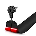 Floor Cord Cover Self Adhesive Cord Hider 3.3FT Cable Protector Black