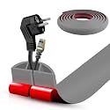 Floor Cord Cover Self Adhesive Cord Hider,10FT Cable Management, Extension Strip Protector for Wires, Prevent Cable Trips for Offices, Gyms, Exhibitions Cavity:0.51"(W) x 0.3"(H) Gray