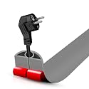 Floor Cord Cover Self Adhesive Cord Hider,3.3FT Cable Management, Extension Strip Protector for Wires, Prevent Cable Trips for Offices, Gyms, Exhibitions Cavity:0.3"(W) x 0.28"(H) Gray